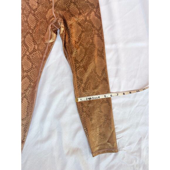 IVL Collective Leggings Sz 8 Women’s Maximalist Snake Animal Print Metallic Gold - Picture 9 of 11